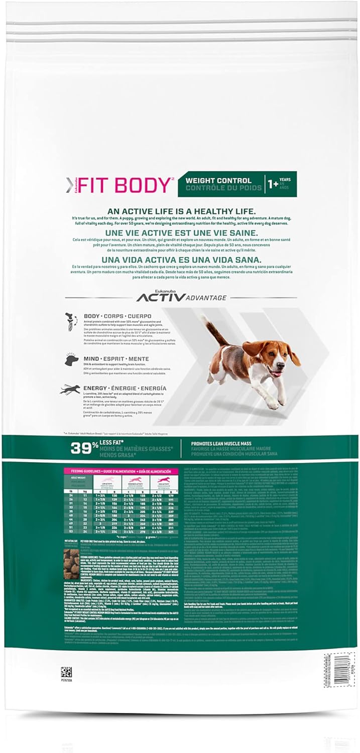 Eukanuba Control De Peso Adultos Razas Medianas 13 Kg.