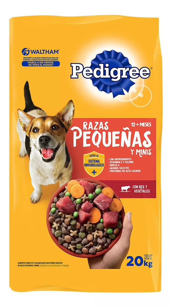 Pedigree Perros Adultos Razas Pequeñas 20 Kg.