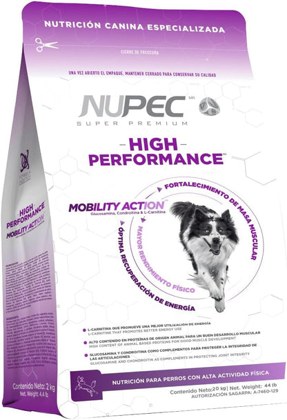 Nupec Nutrición Especializada High Performance Perros Con Alta Actividad 20Kg.