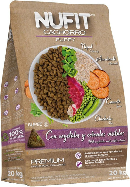 Nufit Premium Para Perro Cachorro Todos Los Tamaños 20Kg