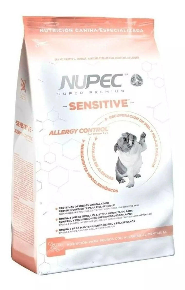 Nupec Nutrición Especializada Sensitive Para Perro Adulto Todos Los Tamaños 15Kg.