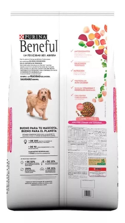 Croquetas Perro Adulto Carne Y Pollo 22Kg. Purina Beneful