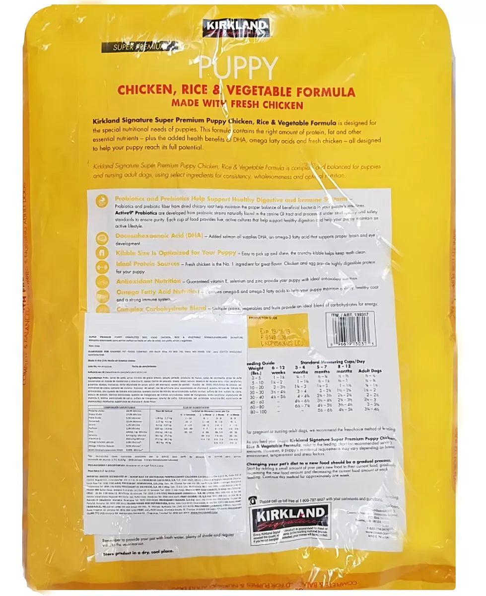 Kirkland Cachorro Pollo/arroz 9 Kg.