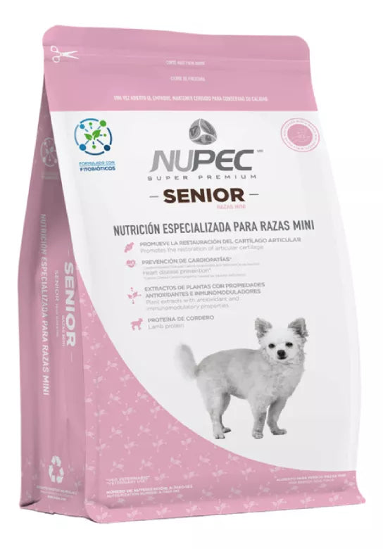 Nupec Nutrición Especializada Para Perro Senior Razas Mini 3Kg.